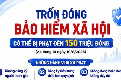 Trốn đóng bảo hiểm xã hội bắt buộc có thể bị phạt đến 150 triệu đồng