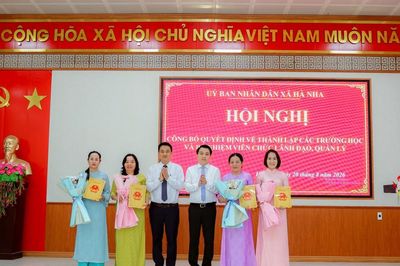 Xã Hà Nha công bố quyết định thành lập 4 trường học