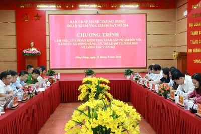 Đoàn Kiểm tra, giám sát số 234 làm việc với đảng ủy các xã: Đồng Đăng, Tri Lễ