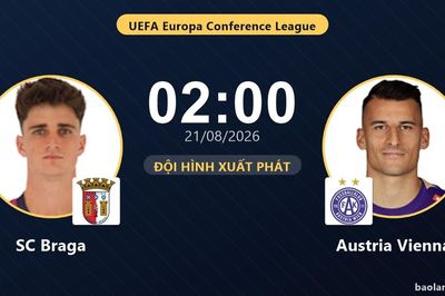 TRỰC TIẾPTrực tiếp SC Braga vs Austria Vienna: Trận đấu đang diễn ra