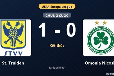 Thống kê trận đấu St. Truiden 1-0 Omonia Nicosia: S. Taniguchi tỏa sáng, St. Truiden giành chiến thắng, đi tiếp