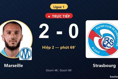 TRỰC TIẾPTrực tiếp Marseille vs Strasbourg: Marseille nhân đôi cách biệt