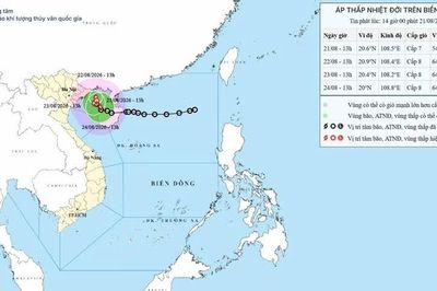 Áp thấp nhiệt đới cách đặc khu Bạch Long Vĩ khoảng 110km