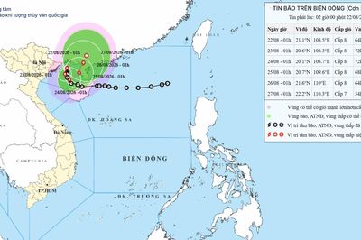 Thời tiết hôm nay (22-8): Bão số 4 di chuyển chậm theo hướng Bắc