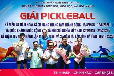 Sôi nổi giải pickleball 2026 của khối thi đua các cơ quan