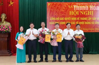Xã Hoằng Tiến thành lập 4 cơ sở giáo dục trên cơ sở sáp nhập 11 trường