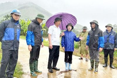 Sở Nông nghiệp và Môi trường tỉnh Bắc Ninh kiểm tra công tác ứng phó với mưa lũ tại xã Sơn Động