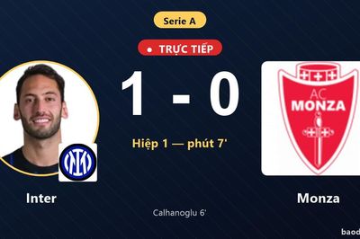 TRỰC TIẾPTrực tiếp Inter vs Monza: Inter mở tỷ số