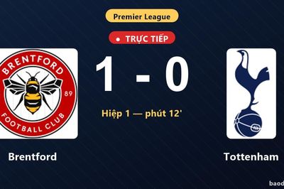 TRỰC TIẾPTrực tiếp Brentford vs Tottenham: Brentford mở tỷ số