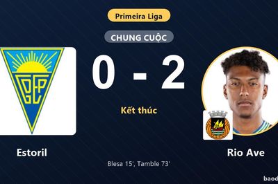 Thua trắng Rio Ave 0-2, Estoril chìm sâu ở nhóm dưới Primeira Liga