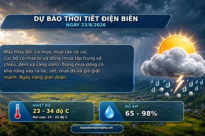 Bản tin Dự báo thời tiết ngày 23/8/2026