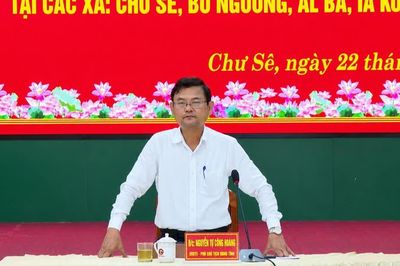 Phó Chủ tịch UBND tỉnh Nguyễn Tự Công Hoàng làm việc với các xã Chư Sê, Bờ Ngoong, Al Bá, Ia Ko