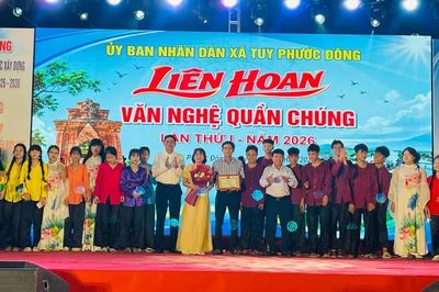 Sôi nổi Liên hoan Văn nghệ quần chúng lần thứ I năm 2026 xã Tuy Phước Đông