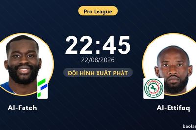 TRỰC TIẾPTrực tiếp Al-Fateh vs Al-Ettifaq: Trận đấu đang diễn ra