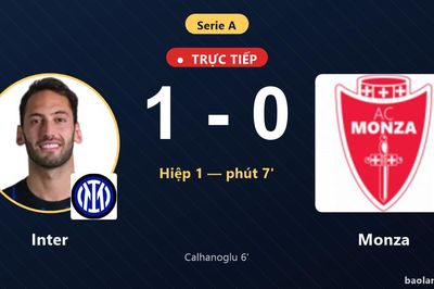 TRỰC TIẾPTrực tiếp Inter vs Monza: Inter mở tỷ số