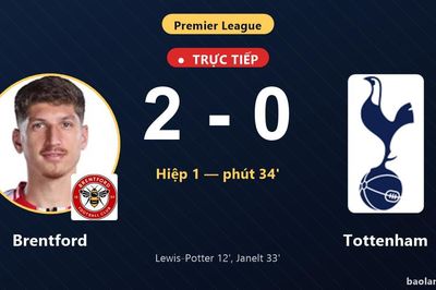 TRỰC TIẾPTrực tiếp Brentford vs Tottenham: Brentford nhân đôi cách biệt