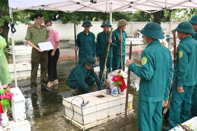 Xã Sóc Sơn lấy mẫu hài cốt liệt sĩ chưa xác định được thông tin