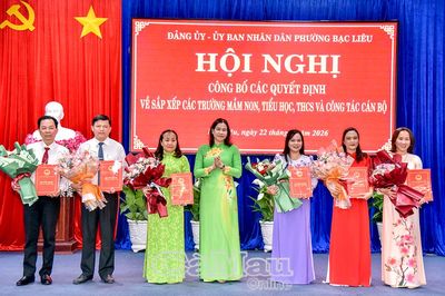 Sau sắp xếp, phường Bạc Liêu còn 6 trường mầm non, tiểu học và THCS