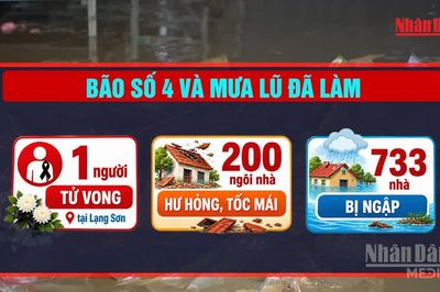 [Video] Bão số 4 và mưa lũ làm 1 người tử vong, hơn 900 nhà hư hỏng, ngập nước