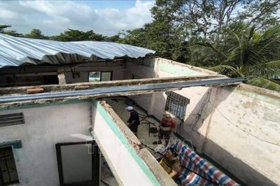 Đồng Tháp: Mưa dông làm 24 căn nhà bị tốc mái