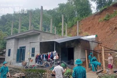 Sạt lở ta luy dương, 6 hộ dân ở xã Hiền Kiệt bị ảnh hưởng