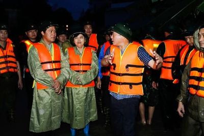 Lãnh đạo tỉnh Bắc Ninh kiểm tra công tác ứng phó mưa bão trên địa bàn xã Kép