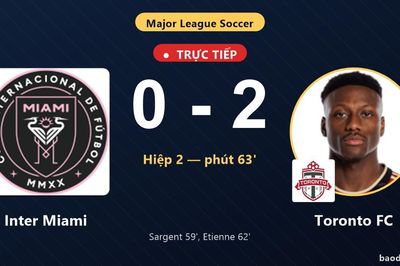 TRỰC TIẾPTrực tiếp Inter Miami vs Toronto FC: Toronto FC nhân đôi cách biệt