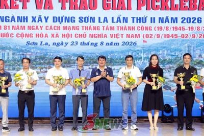Tổng kết và trao giải pickleball Hội thao ngành Xây dựng Sơn La lần thứ II, năm 2026