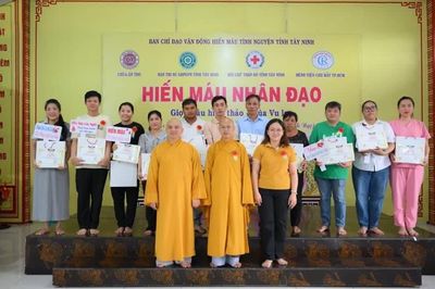 Tây Ninh: 398 đơn vị máu được hiến tặng trong chương trình 'Giọt máu hiếu thảo - mùa Vu lan'