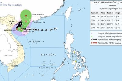 Bão số 4 có xu hướng đi ra xa khu vực đất liền nước ta
