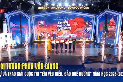 Đại tướng Phan Văn Giang dự và trao giải Cuộc thi 'Em yêu biển, đảo quê hương' năm học 2025-2026