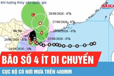 Bão số 4 gần như đứng yên, Trung bộ nắng nóng trên 38 độ C