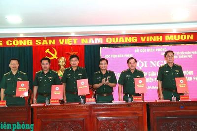 Học viện Biên phòng ký Quy chế phối hợp với 16 Ban Chỉ huy Bộ đội Biên phòng tỉnh, thành phố