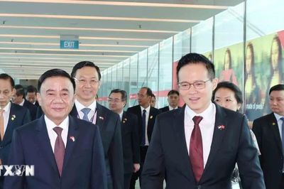 Thường trực Ban Bí thư Trần Cẩm Tú bắt đầu thăm chính thức Singapore
