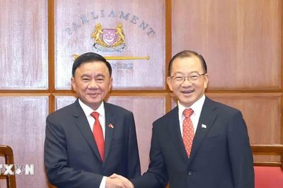 Thường trực Ban Bí thư Trần Cẩm Tú hội kiến Chủ tịch Quốc hội Singapore