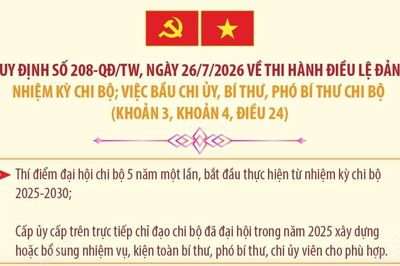 Quy định 208-QĐ/TW: Thí điểm đại hội chi bộ 5 năm một lần