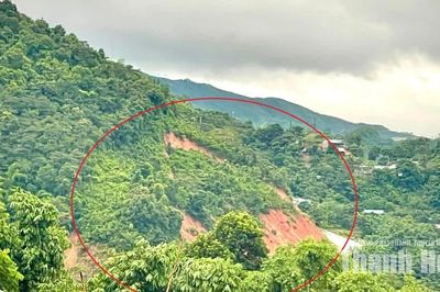 Cảnh báo sạt lở khối lượng lớn đất, đá trên địa bàn xã Nhi Sơn