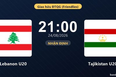 Nhận định Lebanon U20 vs Tajikistan U20 - Giao hữu ĐTQG (Friendlies)