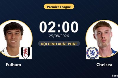 TRỰC TIẾPTrực tiếp Fulham vs Chelsea: Đội hình xuất phát