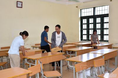 Chuẩn bị năm học ở xã biên giới Mường Nhé