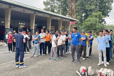 Sôi nổi không khí tập luyện chuẩn bị Hội thi kiểm tra nghiệp vụ PCCC và CNCH tại Cụm thi số 5