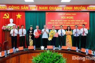 Đồng Tháp: Thành lập 2 Đảng bộ trực thuộc Tỉnh ủy