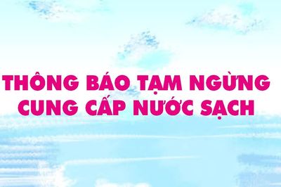 Thông báo về việc cung cấp nước sạch trên địa bàn phường Nam Nha Trang