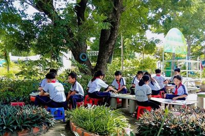 Gieo màu xanh, mở rộng không gian học tập