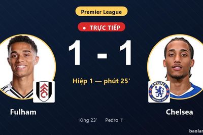TRỰC TIẾPTrực tiếp Fulham vs Chelsea: Fulham gỡ hòa 1-1