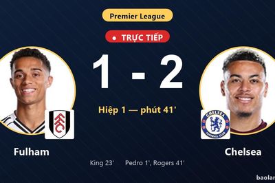 TRỰC TIẾPTrực tiếp Fulham vs Chelsea: Chelsea vượt lên dẫn trước