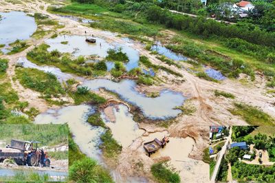 Ba địa phương ở Gia Lai phối hợp xử lý 'cát tặc' trên sông Hà Thanh