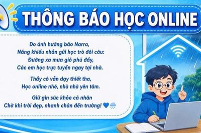 Nhiều trường chuyển học trực tuyến do ảnh hưởng bão số 4