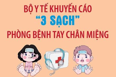 Bộ Y tế khuyến cáo '3 sạch' phòng bệnh tay chân miệng