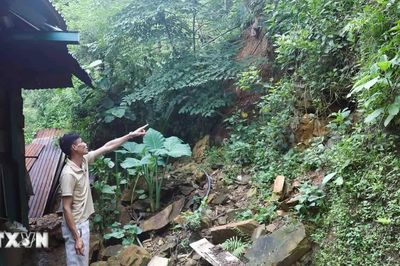 Nghệ An khẩn trương hỗ trợ 18 hộ dân bị sạt lở đất tại xã Mỹ Lý